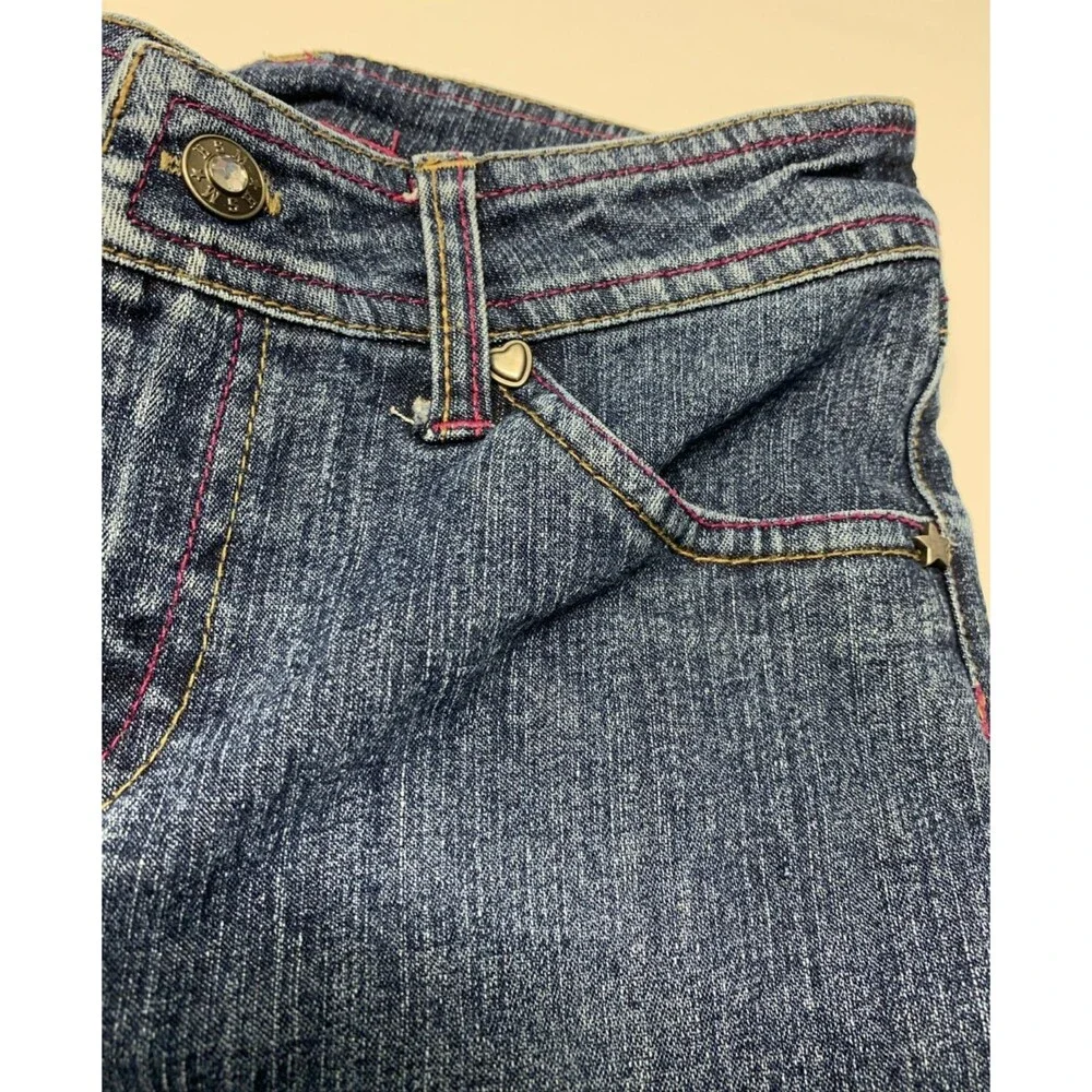 High School Musical 2 Jeans Pants Girls Sz 6X Vintage Y2K Embroidered